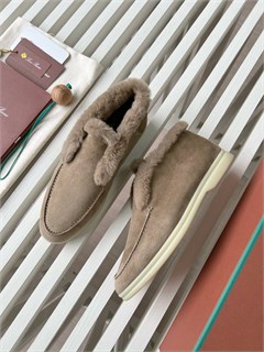 Лоферы LORO PIANA OPEN WALK с мехом женские 18620