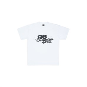 Мужская Одежда футболка BALENCIGA BB ICON Баленсиага белый wpucTbDYhRXdzWIopbwdT2